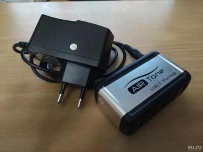 Лот: 9610632. Фото: 1. USB 2.0 7Port HUB AIR Tone с дополнительным... USB хабы