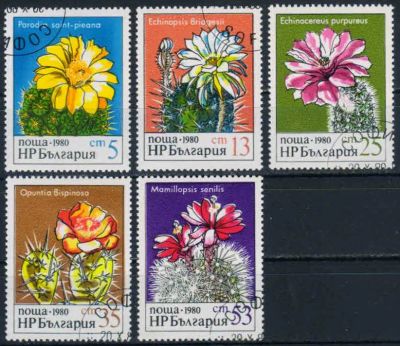 Лот: 20828849. Фото: 1. 1980. Болгария. Кактусы. Полная... Марки