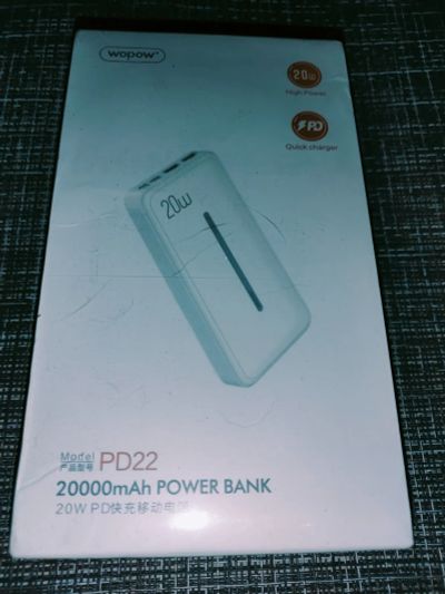 Лот: 19319896. Фото: 1. Power bank Wopow PD22 20000mAh... Внешние, портативные аккумуляторы для смартфонов (Power bank)