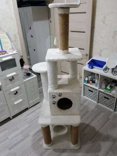 Лот: 11633879. Фото: 1. Когтеточка домик с когтеточкой... Домики, переноски, клетки, когтеточки