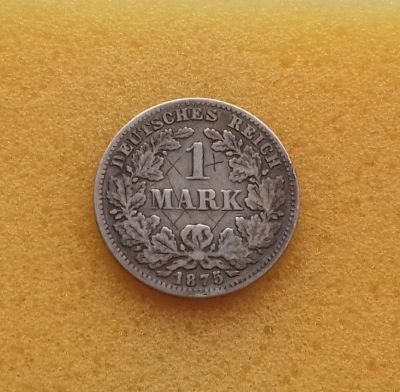Лот: 12577842. Фото: 1. 1 марка 1875 года. Германия. Серебро... Германия и Австрия