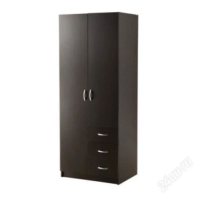 Лот: 1587398. Фото: 1. IKEA.Шкаф 2-дверный+3 ящика, черно-коричневый... Прихожие, гардеробные