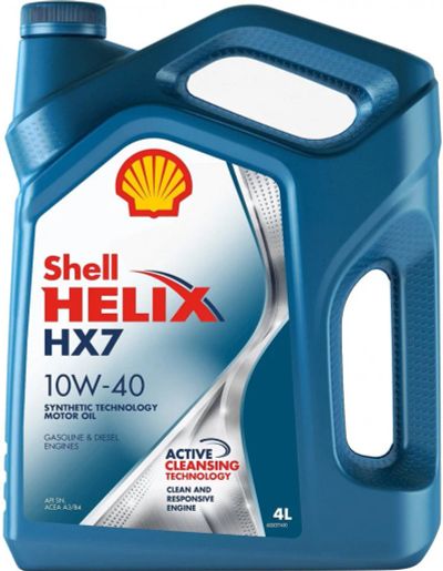Лот: 14492800. Фото: 1. Shell Helix HX7 , 10W40, 4L(масло... Масла, жидкости