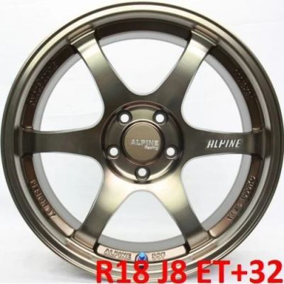 Лот: 5216440. Фото: 1. Alpine R18 J8 ET+32 5x114.3 (бронза... Диски