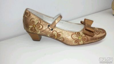 Лот: 9154851. Фото: 1. туфли золотые с вышивкой раз.30-37... Туфли