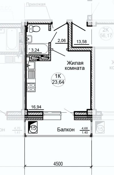 Лот: 9117751. Фото: 1. 1 комн. ЖК Глобус, д.6, (ул. Калинина... Квартиры, студии