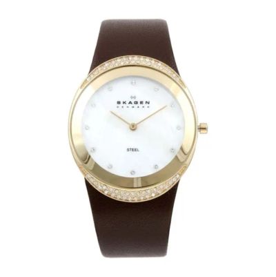 Лот: 23836299. Фото: 1. Женские часы SKAGEN Leather Classic... Оригинальные наручные часы