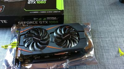 Лот: 10961236. Фото: 1. Gigabyte GTX 1060 3Gb Windforce. Видеокарты