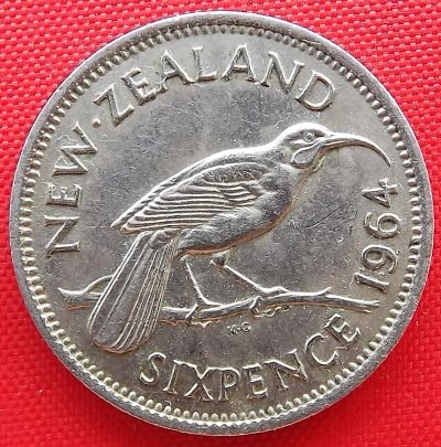 Лот: 2935873. Фото: 1. (№2912) 6 пенсов 1964 (Новая Зеландия... Австралия и Океания