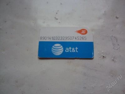 Лот: 1170857. Фото: 1. симка AT&T для активации iphone... Другое (смартфоны, связь, навигация)