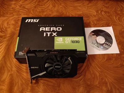 Лот: 15562390. Фото: 1. MSI GeForce GT 1030 2GB AERO ITX... Видеокарты