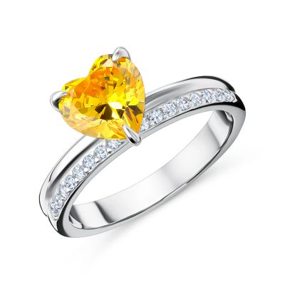 Лот: 23887765. Фото: 1. Серебряное кольцо с фианитами... Кольца, перстни