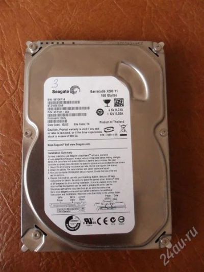 Лот: 1186462. Фото: 1. HDD 160Gb Seagate ST3160813AS... Жёсткие диски (HDD)