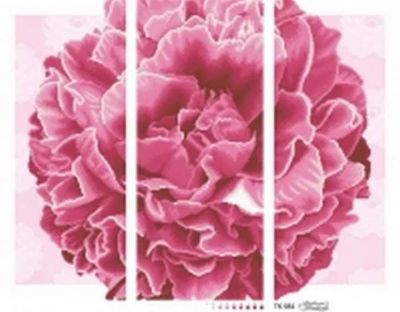 Лот: 5173901. Фото: 1. Роскошный малиновый пион. Триптих... Вышивание