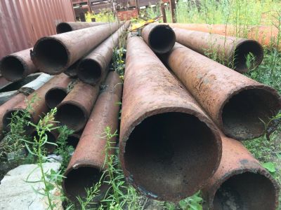 Лот: 11832228. Фото: 1. труба б у 168*8 мм длинна 8000-11000... Водопроводные и канализационные трубы
