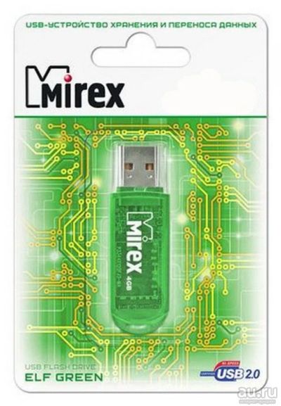 Лот: 16172820. Фото: 1. USB 32 Gb Mirex Elf Green код... USB-флеш карты