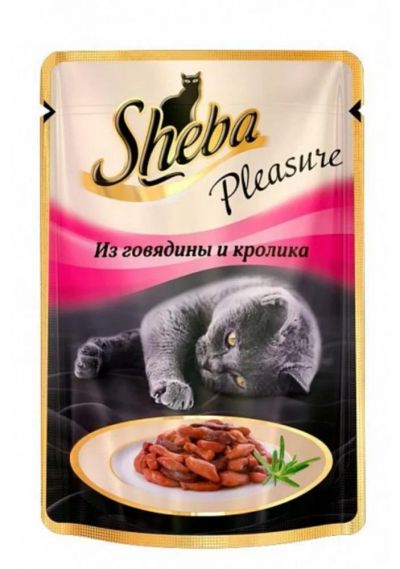 Лот: 5114109. Фото: 1. Sheba Pleasure из говядины и кролика... Корма