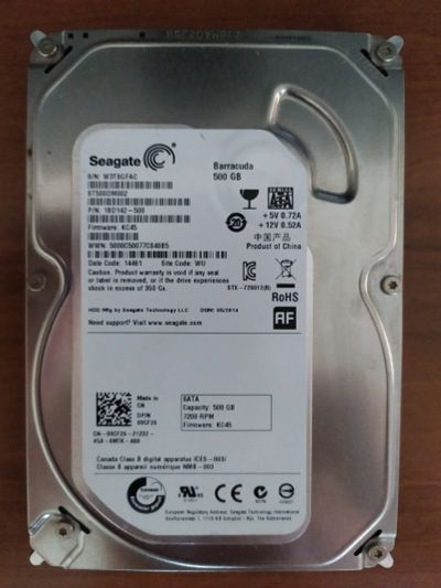Лот: 17125985. Фото: 1. Жесткий диск Seagate ST500DM002... Жёсткие диски (HDD)