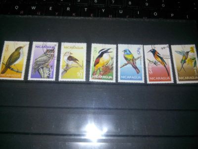 Лот: 4698538. Фото: 1. Никарагуа птицы-7шт 1986. Марки