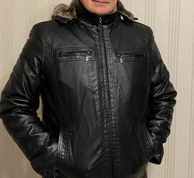 Лот: 24892060. Фото: 1. Куртка зимняя натуральная кожа. Верхняя одежда