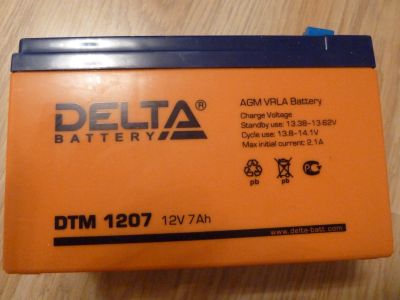 Лот: 12682934. Фото: 1. Аккумуляторная батарея АКБ DELTA... Батарейки, аккумуляторы, элементы питания