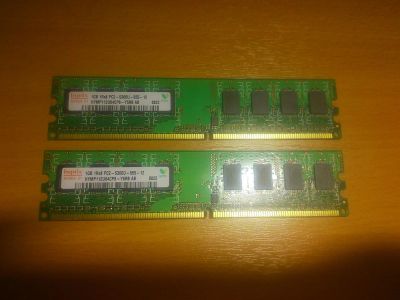 Лот: 3395421. Фото: 1. Hynix DDR2 800 dimm 1Gb, комплект... Оперативная память