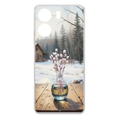 Лот: 25134784. Фото: 1. Чехол Krutoff Clear Case "Верба... Чехлы, бамперы