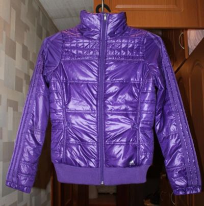 Лот: 11476713. Фото: 1. Куртка женская Adidas сиреневая. Верхняя одежда