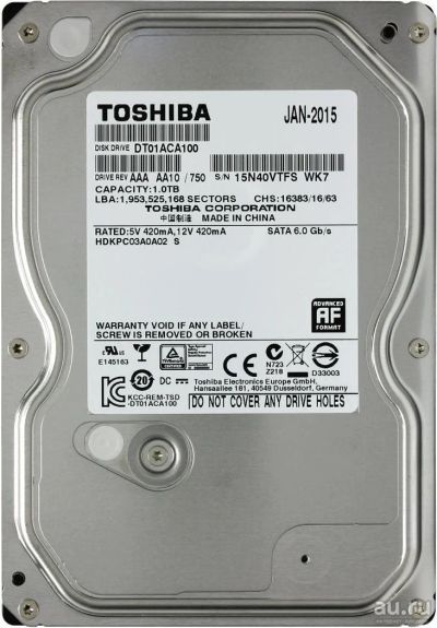 Лот: 8835527. Фото: 1. Жесткий диск Toshiba DT DT01ACA100... Жёсткие диски (HDD)