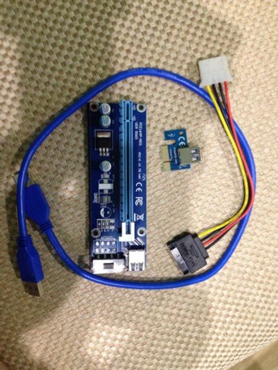 Лот: 10604302. Фото: 1. Riser Card PCI Express1x к 16x... Шлейфы, кабели, переходники