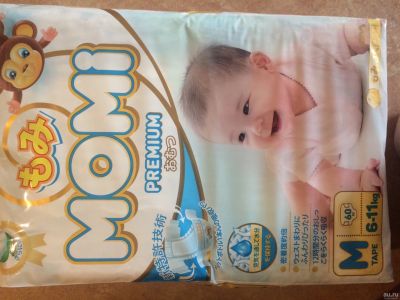 Лот: 13590620. Фото: 1. Подгузники Momi premium m (6-11кг... Детская гигиена