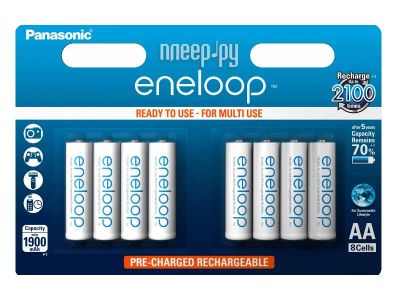 Лот: 7289606. Фото: 1. аккумулятор Panasonic HR6 AA 1900mAh... Батарейки, аккумуляторы, элементы питания
