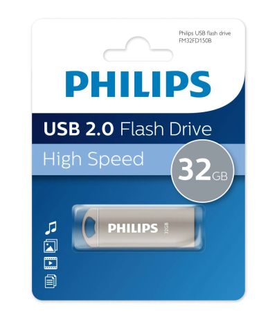 Лот: 25810272. Фото: 1. Флешка USB 32 ГБ Philips IRON... USB-флеш карты