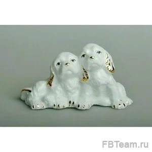 Лот: 10550433. Фото: 1. DIN3052 (1-120) Парочка собачек... Фигурки, статуэтки