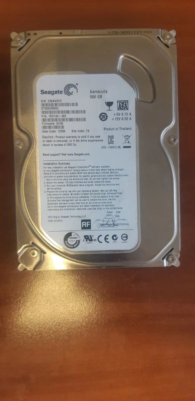 Лот: 18212486. Фото: 1. HDD Seagate Barracuda 500GB. Жёсткие диски (HDD)