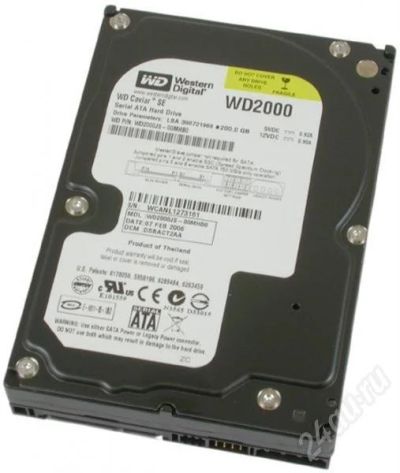 Лот: 560084. Фото: 1. SATA 200Gb Western Digital Model. Жёсткие диски (HDD)