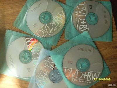 Лот: 8160312. Фото: 1. DVD-RW диски 10шт б\у. Видеозаписи, фильмы