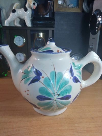 Лот: 15880011. Фото: 1. Чайник ммп узсср керамика узбекская. Чайники, заварники, турки