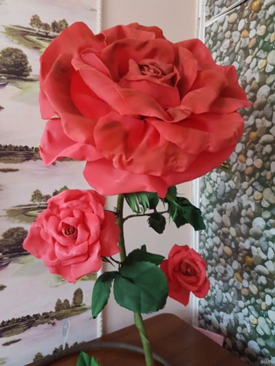 Лот: 13156913. Фото: 1. Светильник-торшер роза. Искусственные и сувенирные цветы