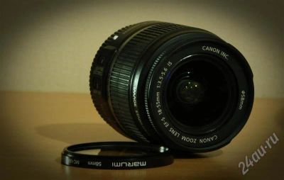 Лот: 685762. Фото: 1. Canon EF-S IS 18-55 мм + Marumi... Объективы