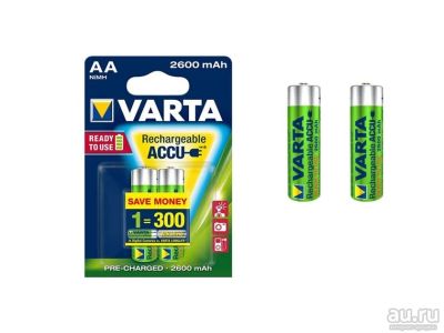 Лот: 18569864. Фото: 1. Аккумулятор Varta R6 2600mAh NiMh... Батарейки, аккумуляторы, элементы питания