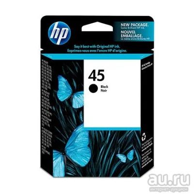 Лот: 13116157. Фото: 1. Картридж HP 51645AE (№45, black... Картриджи, расходные материалы