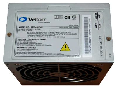 Лот: 3558639. Фото: 1. Блок питания Velton ATX 450W. Корпуса, блоки питания