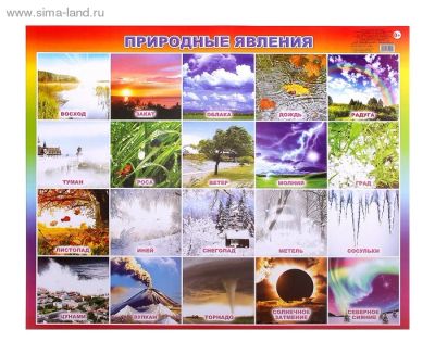 Лот: 6187243. Фото: 1. Плакат - плакаты 2 шт - Природные... Развивающие