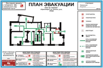 Лот: 4029504. Фото: 1. Фотолюминесцентный план эвакуации... Другое (спецодежда, сиз, пожарное оборудование)