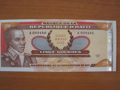 Лот: 3100851. Фото: 1. Гаити 20 гурд 2001 года. 200 лет... Америка