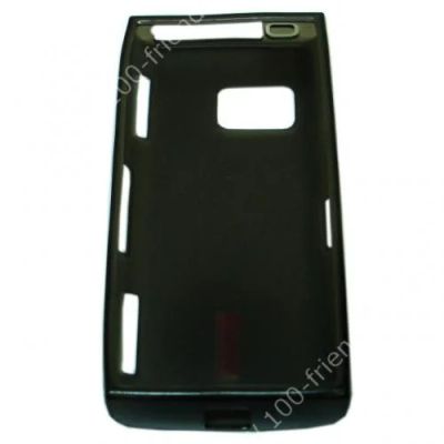 Лот: 3294886. Фото: 1. Кейс Nokia X6 (силикон) (черный... Чехлы, бамперы