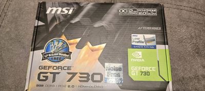 Лот: 25730618. Фото: 1. Видеокарта MSI GT 730 low profile. Видеокарты