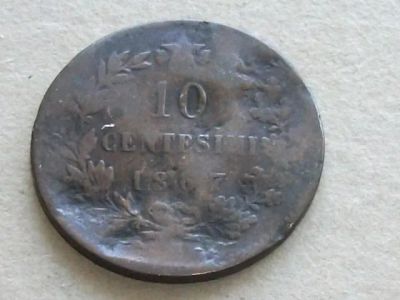 Лот: 20823056. Фото: 1. Монета 10 чентезимо Италия 1867... Европа