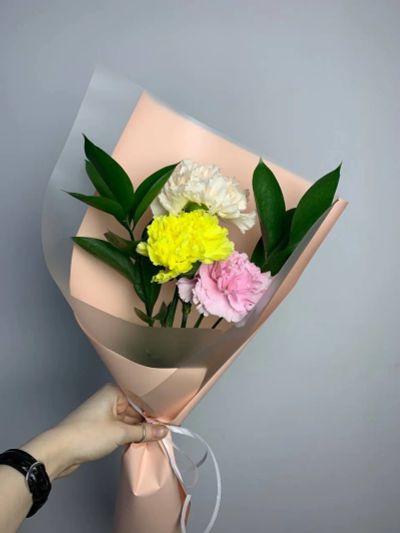 Лот: 25515753. Фото: 1. 6. Букет-комплимент из диантусов. Свежие цветы